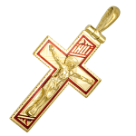 Православный крест с эмалью  